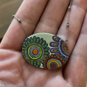 Ceramic floral necklace